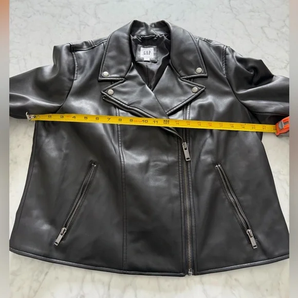 GAP Vegan-Leather Moto Jacket - Picture 8 of 8
